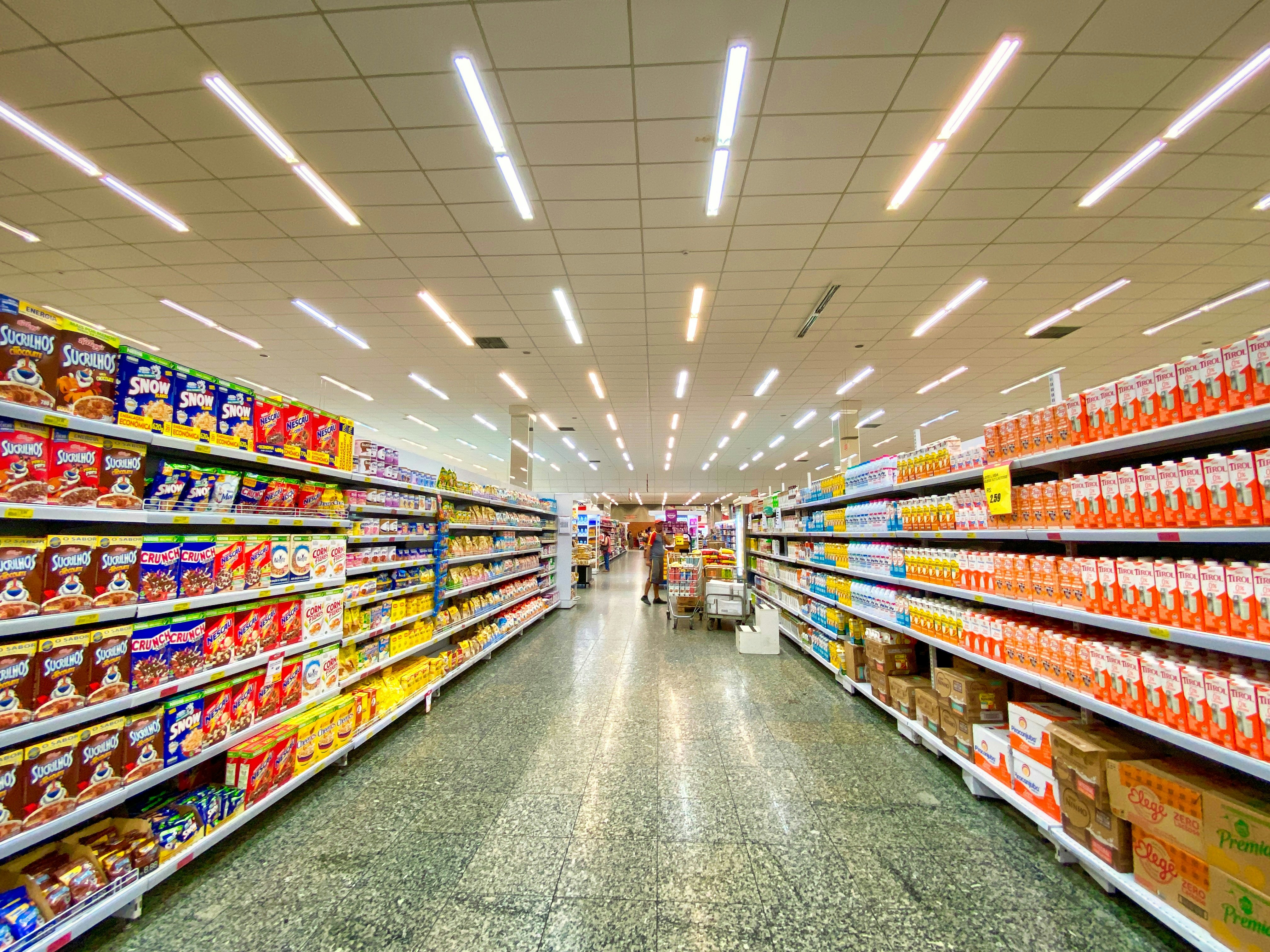 Supermarket cereal aisle